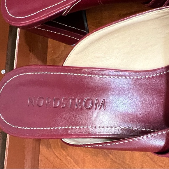 Nordstrom Burgundy Leather Mules - Picture 9 of 15